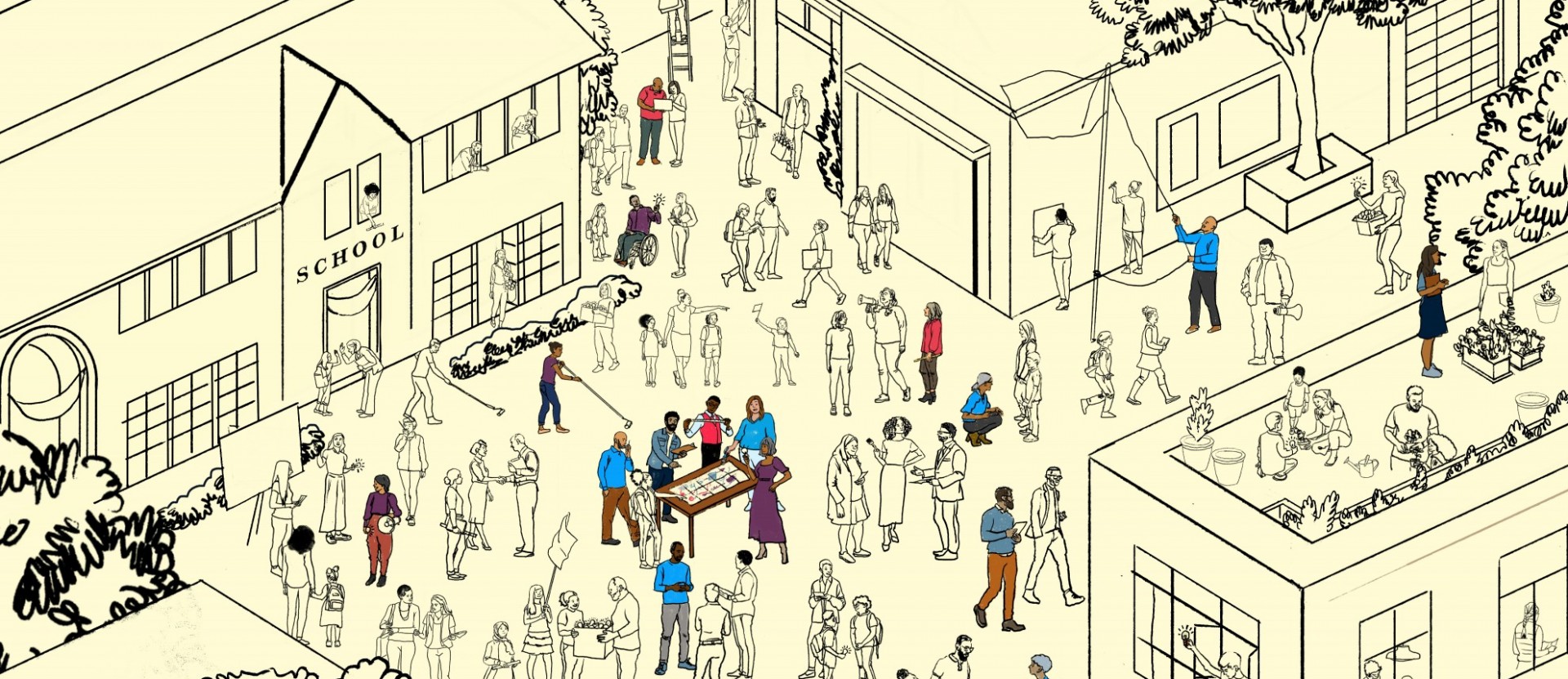 busy village