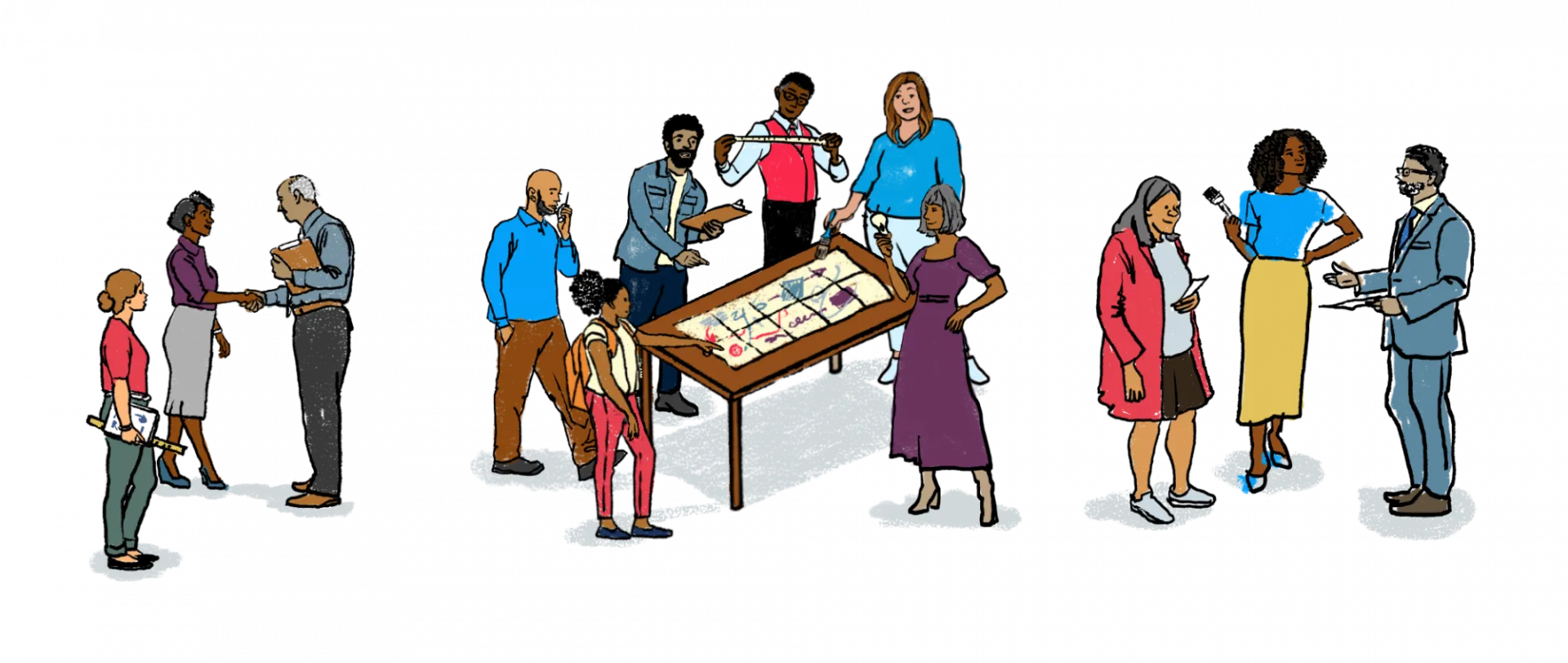 busy village people
