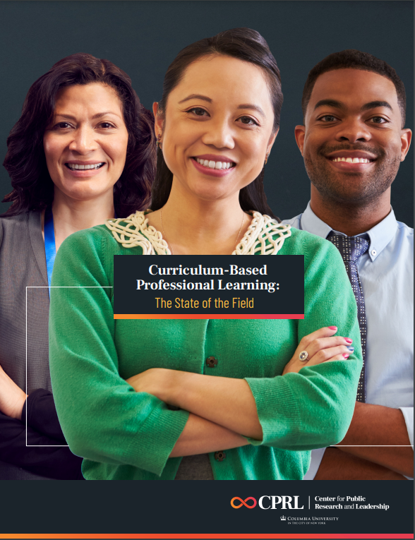 Cover image from CBPL report which features a group of three adults standing in a group and smiling. The group reflects a diversity of races, ethnicities, genders, and ages.