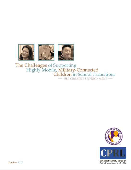 Image of Challenges of Supporting Highly Mobile, Military-ConnectedChildren in School Transitions Report Cover Page